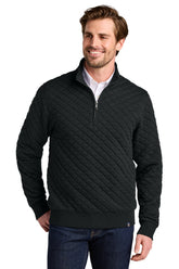 Brooks Brothers® Diamond Quilt 1/4-Zip - Deep Black - XS